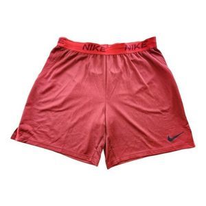 Nike Men's 2XL XXL Dri-Fit Red Standard Fit Drawstring Training Gym Shorts New